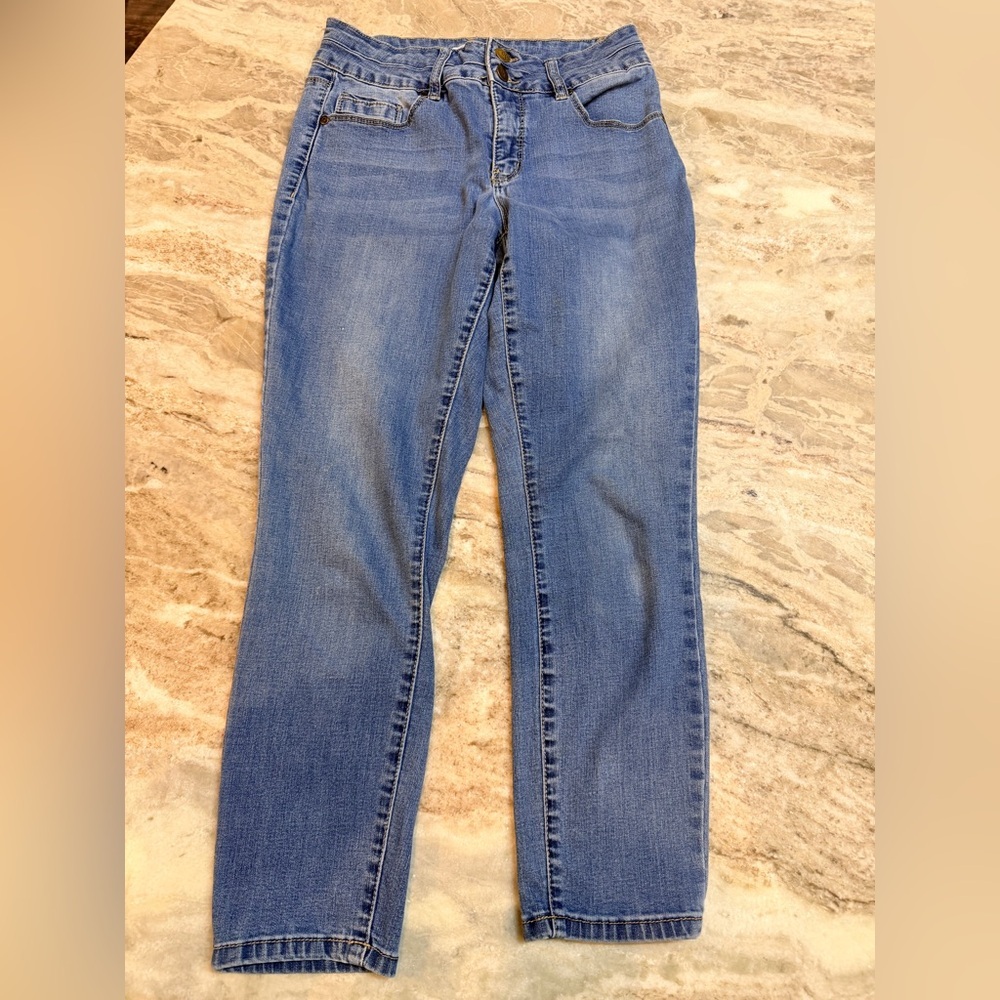 Royalty For Me Petite High Rise Ankle Jeans Size 6P Medium Wash Denim